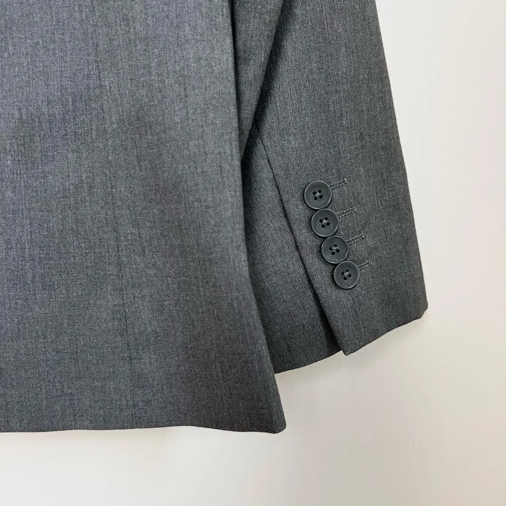 NEW Calvin Klein Men's Slim Fit Suit Blazer Jacket M with Short Length in Grey